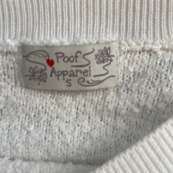 Poof Apparel white slip over sweatshirt great for spring ๐ธ - Picture 4 of 4